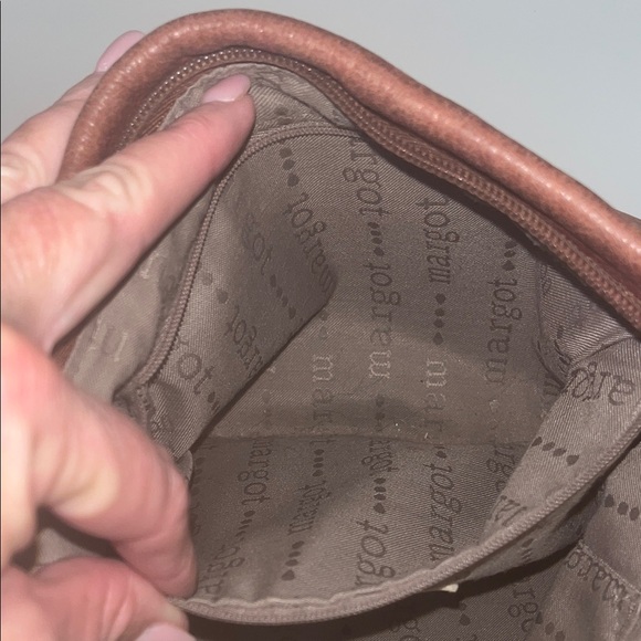 Margot Tan Leather Crossbody Bag adjustable strap/ preowned - Picture 11 of 14